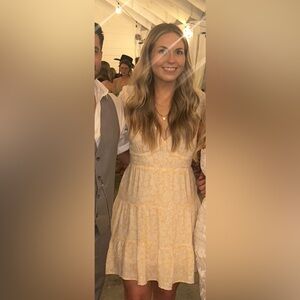 Yellow backless sundress